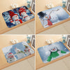 Christmas Doormat Merry Christmas Winter Snowman Anti-Slip Door Mat