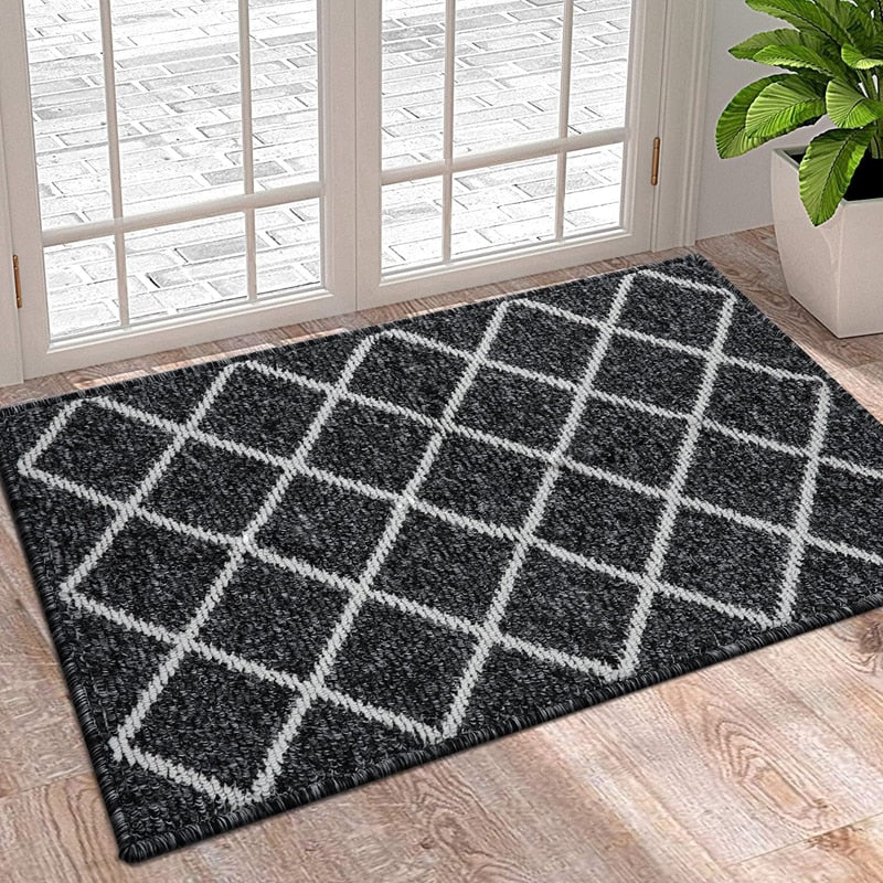 Dirt Resistant Entrance Door Mat Outdoor Soft Kitchen Rug Non-Slip Floor