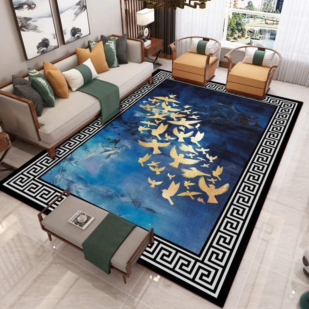 Modern Nordic 3D Butterfly Printed Carpet Living Room Rug