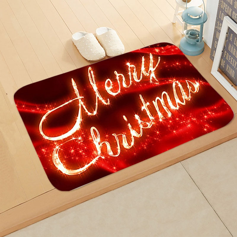 Merry Christmas Doormat Christmas Santa Claus Welcome Home Anti-Slip