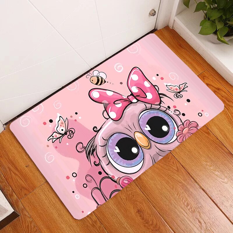 Cute Owls Carpet Rug Welcome Home Funny Entrance Door Mats