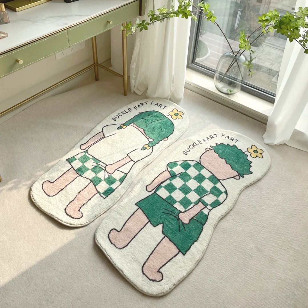 Cartoon Carpets for Bedroom Bedside Corridor