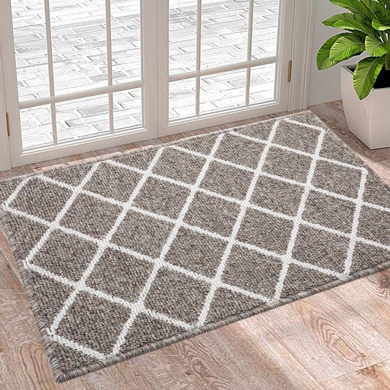 Dirt Resistant Entrance Door Mat Outdoor Soft Kitchen Rug Non-Slip Floor