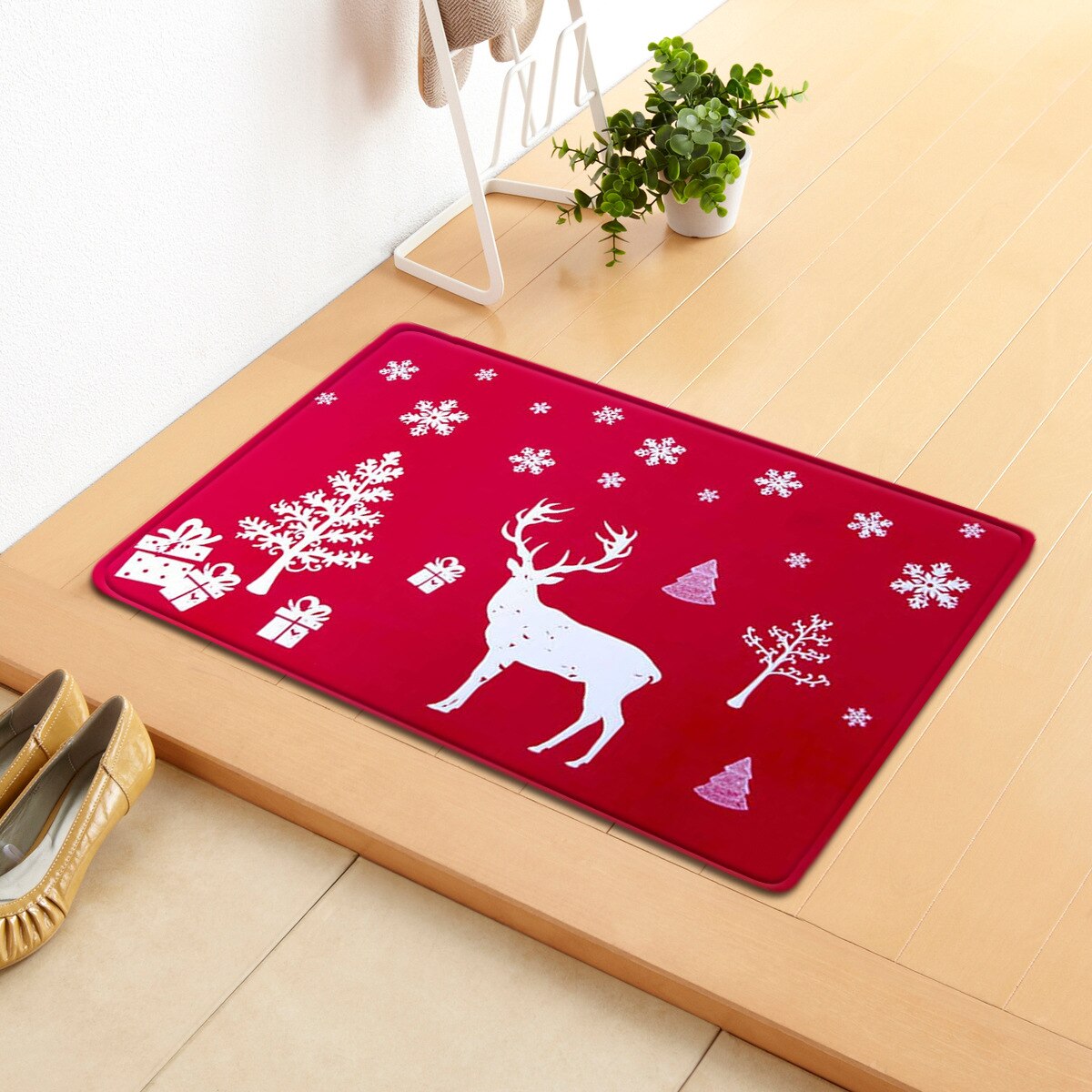 Christmas Floor Mat Non-Slip Entrance Carpet